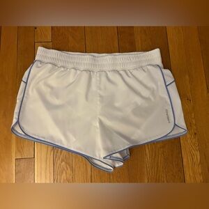 Head White Athletic Shorts with Light Blue Trim